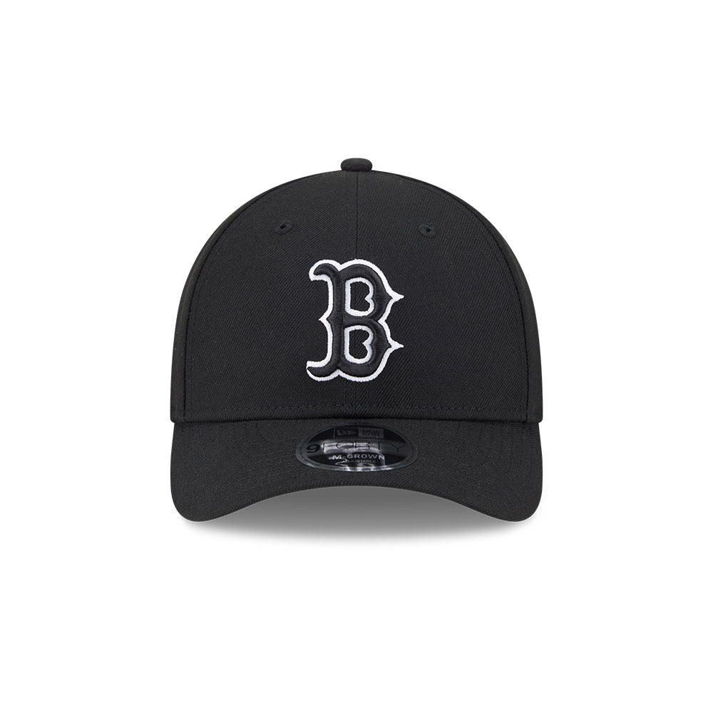 Boston Red Sox New Era Black/White 9FORTY M-Crown Adjustable Hat product image 2, provided for visual reference and product