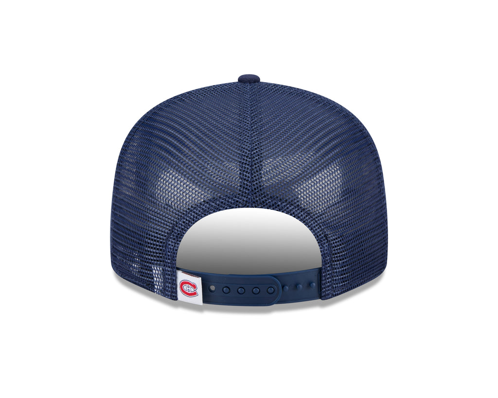 Montreal Canadiens NHL New Era Men Navy 9Fifty Trucker Snapback product image 2, provided for visual reference and product