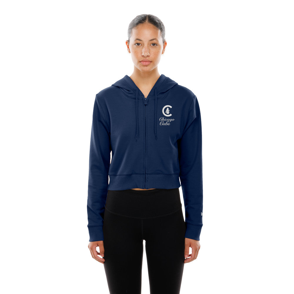 Chicago Cubs New Era Women Navy 1948 G1 Full Zip Sweatshirt product image 1, provided for visual reference and product