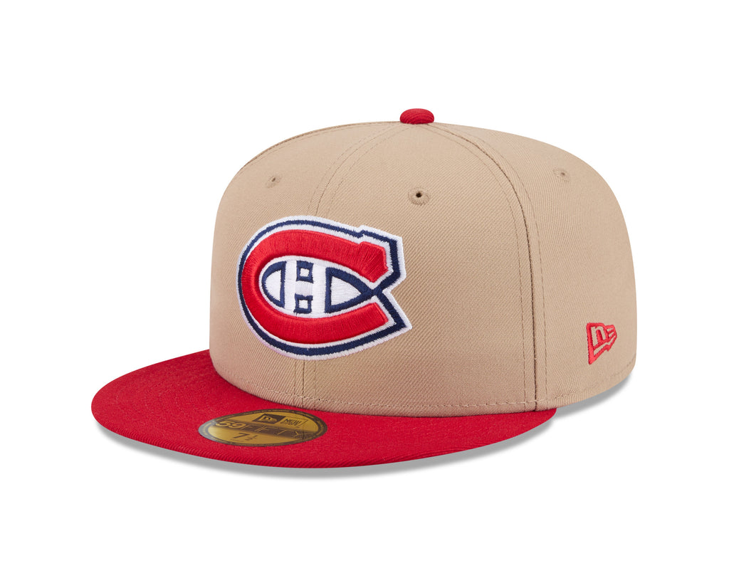 Montreal Canadiens NHL New Era Men Beige/Red 59Fifty Camo Fitted Hat product image 1, provided for visual reference and