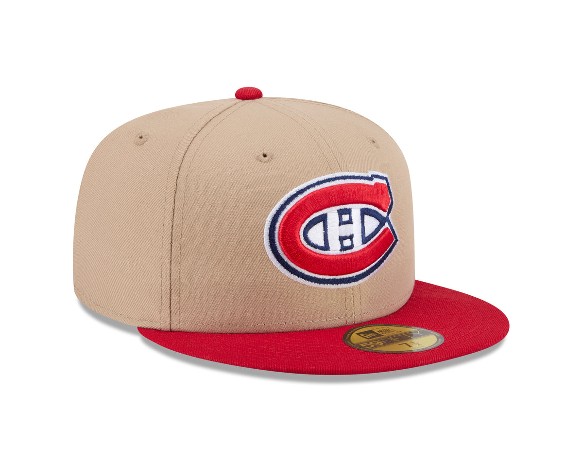 Montreal Canadiens NHL New Era Men Beige/Red 59Fifty Camo Fitted Hat product image 3, provided for visual reference and