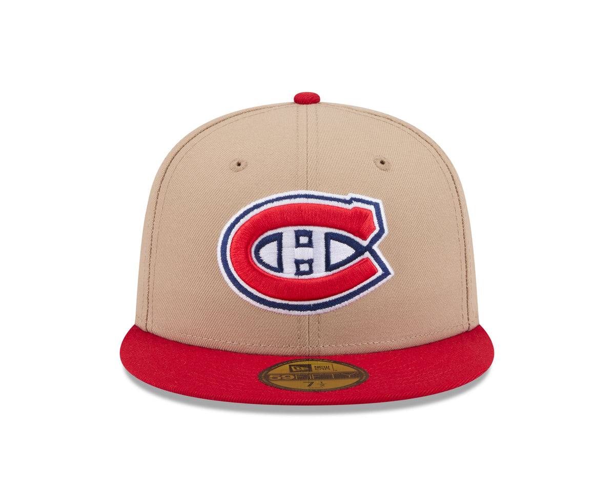 Montreal Canadiens NHL New Era Men Beige/Red 59Fifty Camo Fitted Hat product image 4, provided for visual reference and