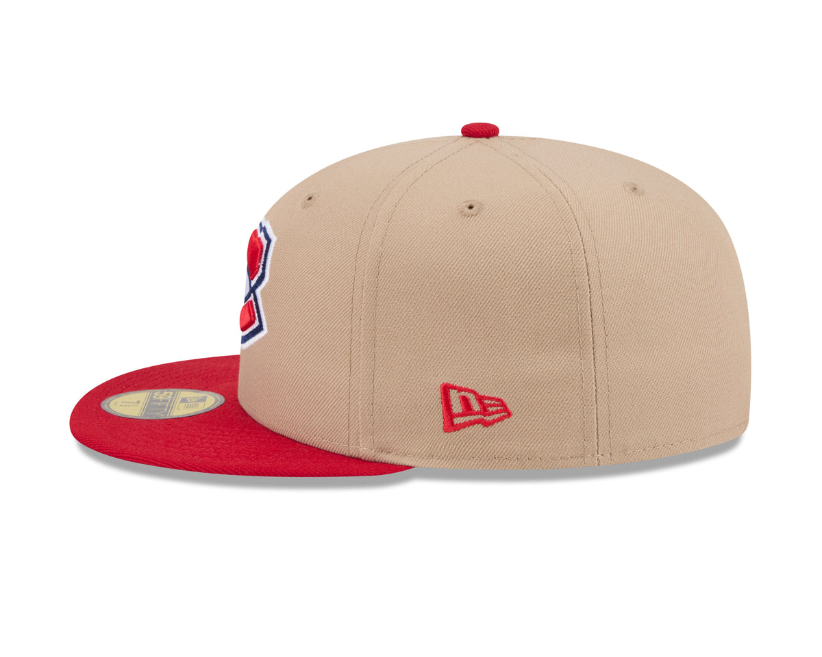 Montreal Canadiens NHL New Era Men Beige/Red 59Fifty Camo Fitted Hat product image 6, provided for visual reference and