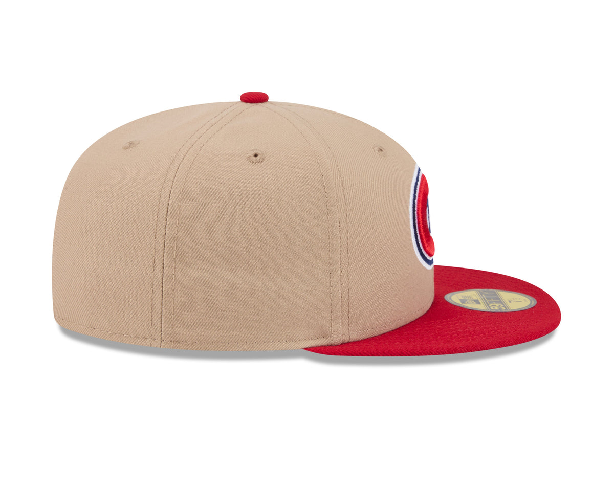 Montreal Canadiens NHL New Era Men Beige/Red 59Fifty Camo Fitted Hat product image 7, provided for visual reference and