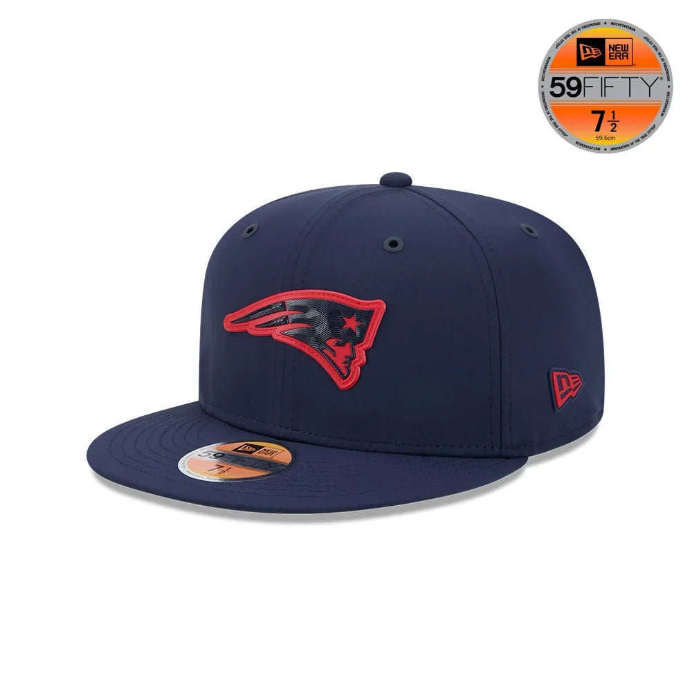 New England Patriots NFL New Era Men Navy 59Fifty 2026 Sideline Fitted Hat product image 1, provided for visual reference