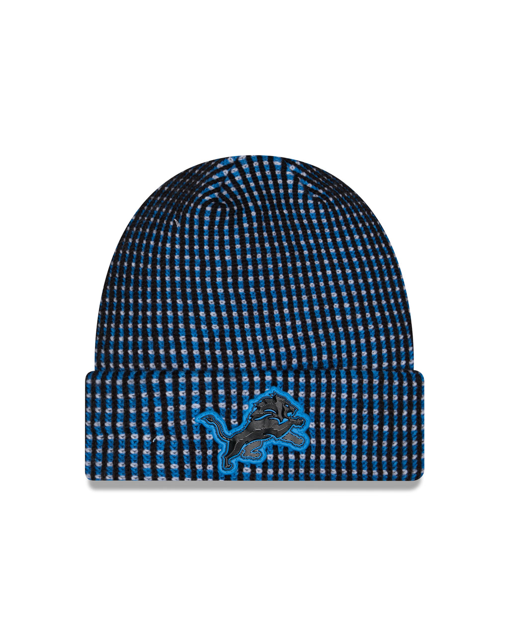 Detroit Lions NFL New Era Men Black 2026 Sideline Cold Weather Cuffed Knit Beanie Hat product image 1, provided for visual
