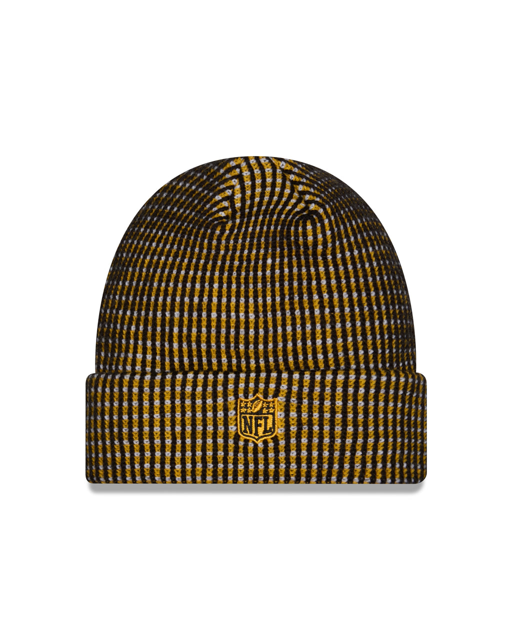 Pittsburgh Steelers NFL New Era Men Yellow 2026 Sideline Cold Weather Cuffed Knit Beanie Hat product image 3, provided for