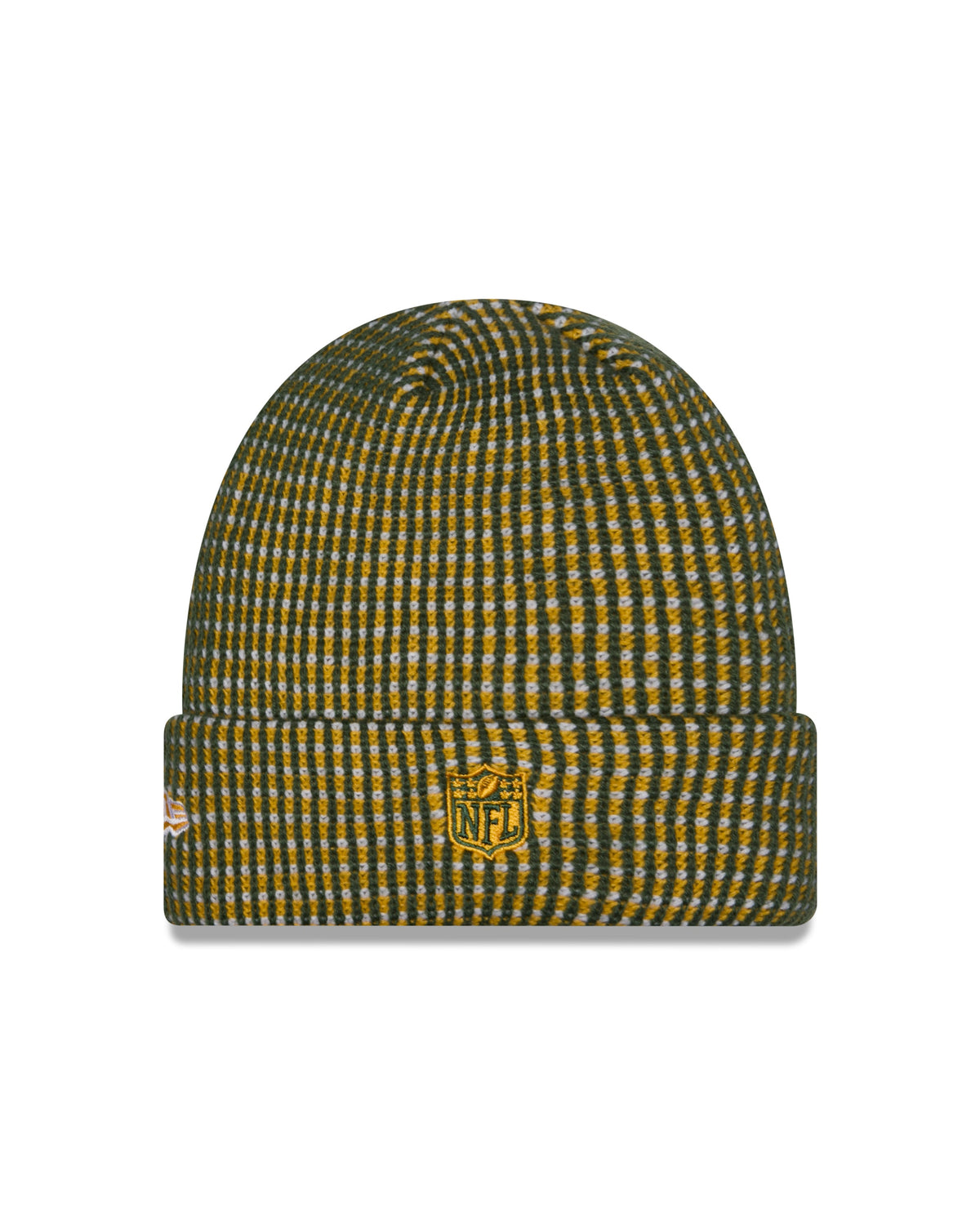 Green Bay Packers NFL New Era Men Yellow/Green 2026 Sideline Cold Weather Cuffed Knit Beanie Hat product image 2, provided
