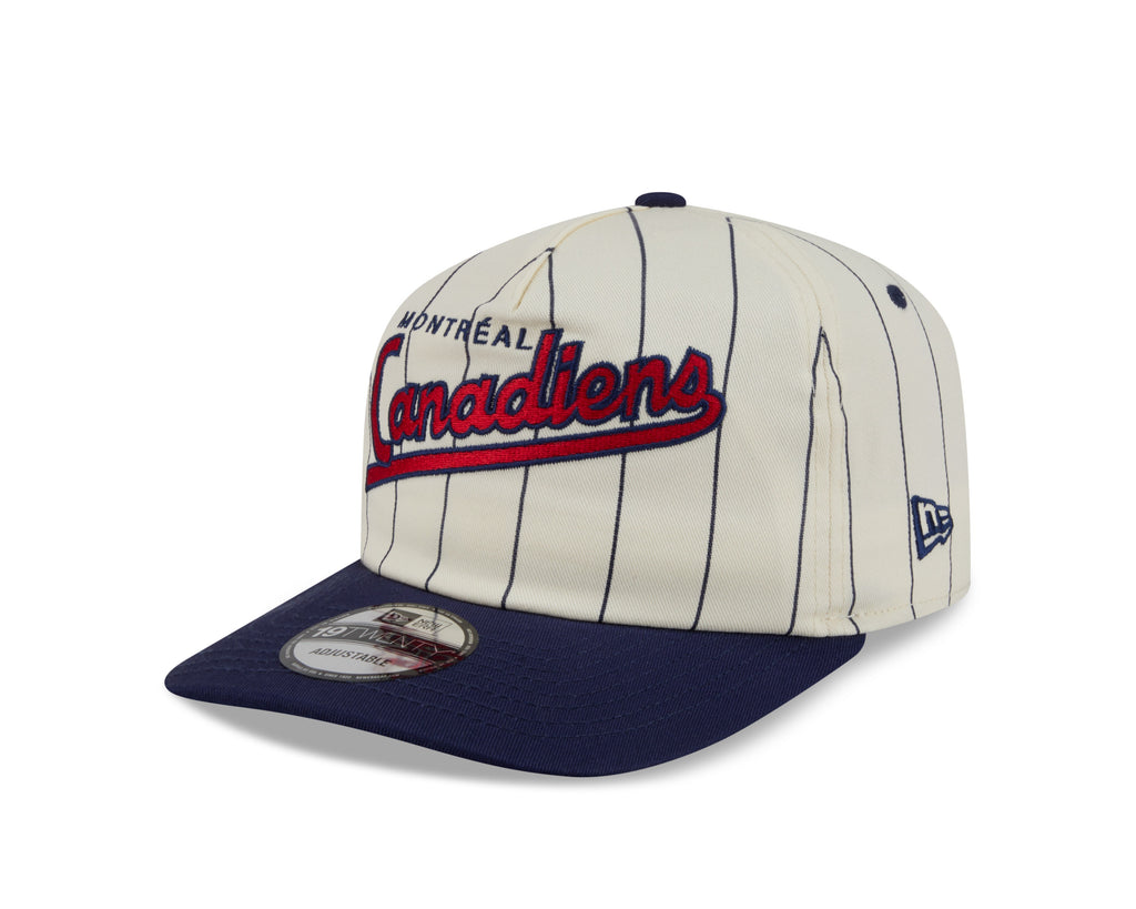 Montreal Canadiens NHL New Era Men Off White 19Twenty Pinstripe Snapback Hat product image 1, provided for visual reference