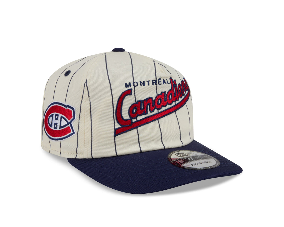 Montreal Canadiens NHL New Era Men Off White 19Twenty Pinstripe Snapback Hat product image 5, provided for visual reference