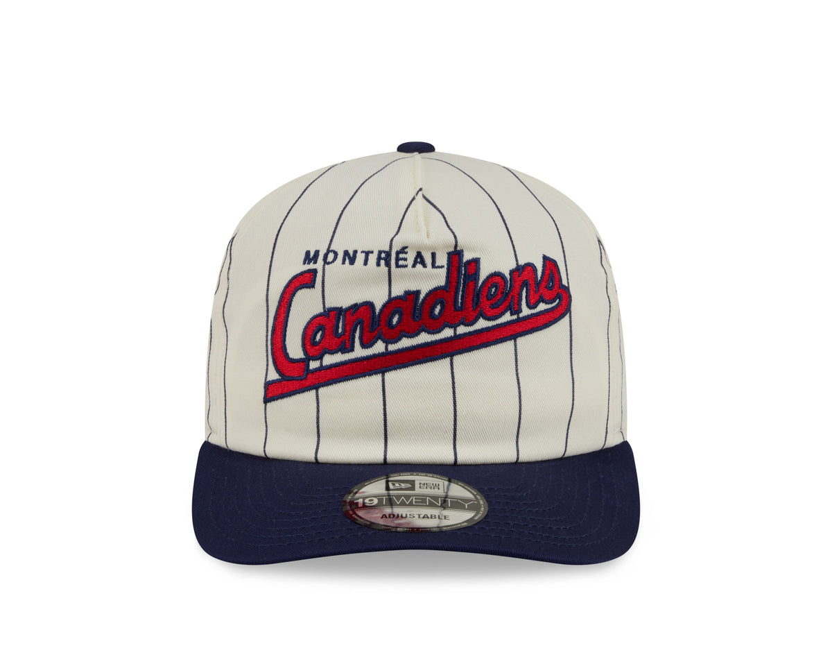 Montreal Canadiens NHL New Era Men Off White 19Twenty Pinstripe Snapback Hat product image 6, provided for visual reference