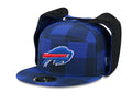 Buffalo Bills NFL New Era Men Royal 59Fifty Split Panel Dog Ear Plaid Fitted Hat product image 1, provided for visual