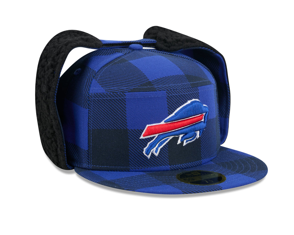 Buffalo Bills NFL New Era Men Royal 59Fifty Split Panel Dog Ear Plaid Fitted Hat product image 2, provided for visual