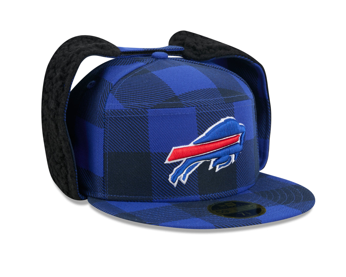 Buffalo Bills NFL New Era Men Royal 59Fifty Split Panel Dog Ear Plaid Fitted Hat product image 2, provided for visual