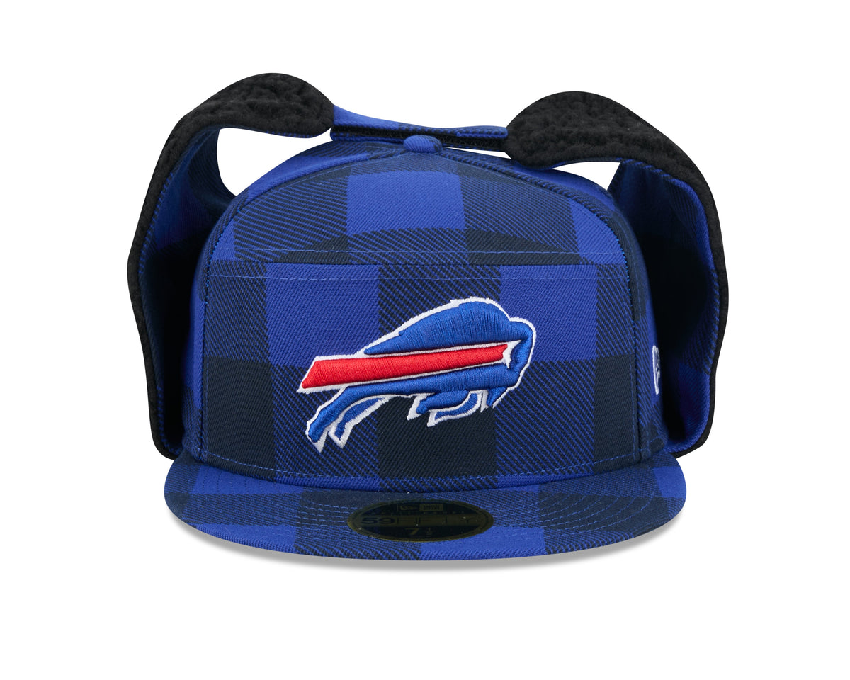 Buffalo Bills NFL New Era Men Royal 59Fifty Split Panel Dog Ear Plaid Fitted Hat product image 3, provided for visual