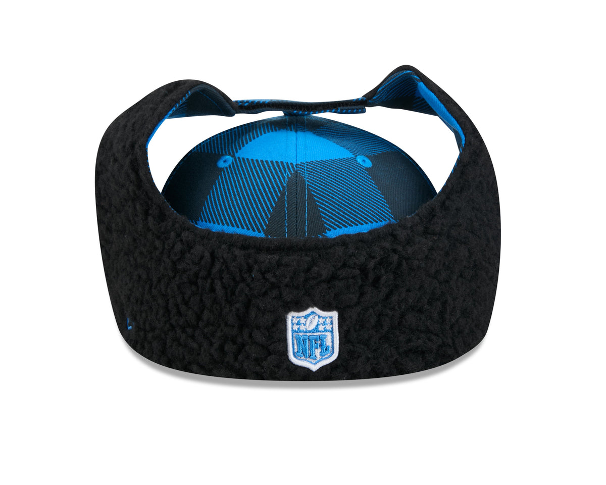 Detroit Lions NFL New Era Men Blue 59Fifty Split Panel Dog Ear Plaid Fitted Hat product image 5, provided for visual