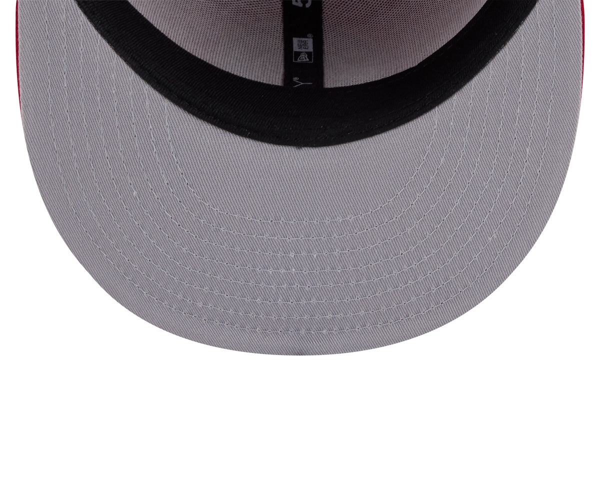 Chicago Blackhawks NHL New Era Men Red 59Fifty Side Script Fitted Hat product image 4, provided for visual reference and