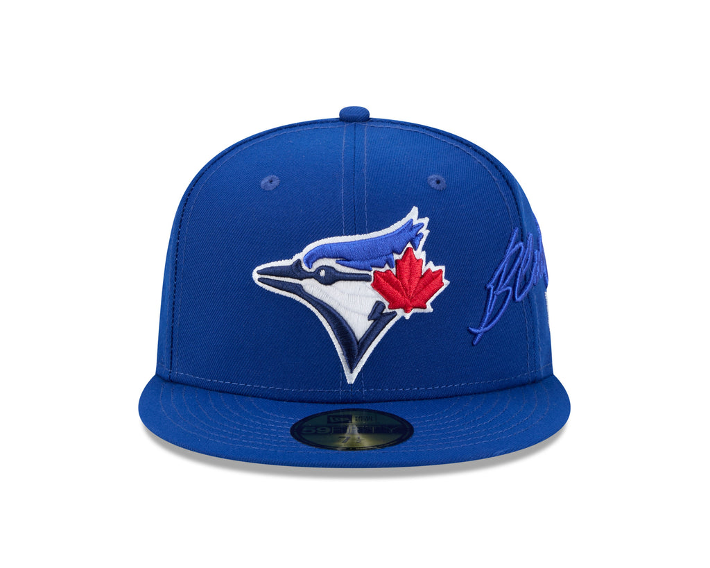 Toronto Blue Jays MLB New Era Men Royal Blue 59Fifty Side Script Fitted Hat product image 4, provided for visual reference