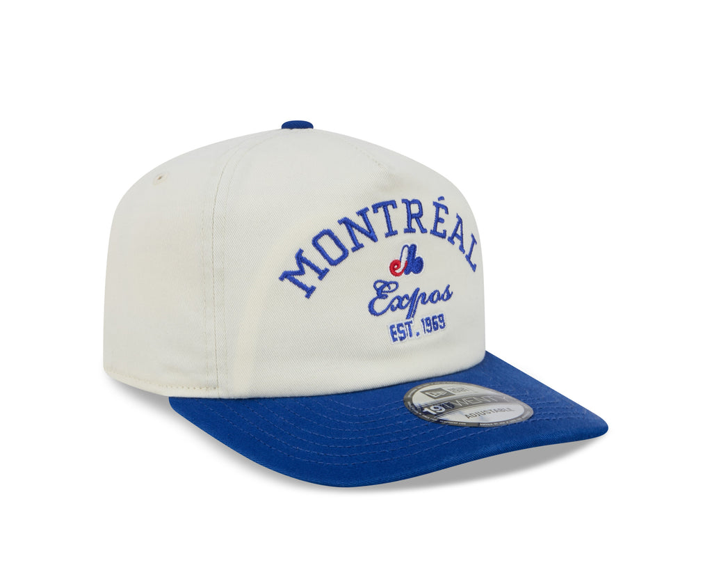 Montreal Expos MLB New Era Men Chalk White 19Twenty Stacked Snapback Hat product image 7, provided for visual reference and