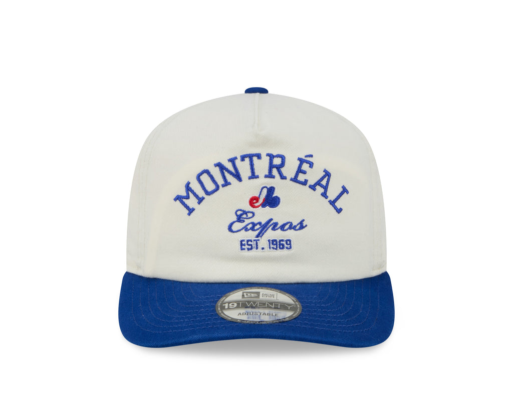 Montreal Expos MLB New Era Men Chalk White 19Twenty Stacked Snapback Hat product image 3, provided for visual reference and