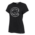 Chicago Cubs Women '47 Black Frankie T-Shirt product image 1, provided for visual reference and product detail review