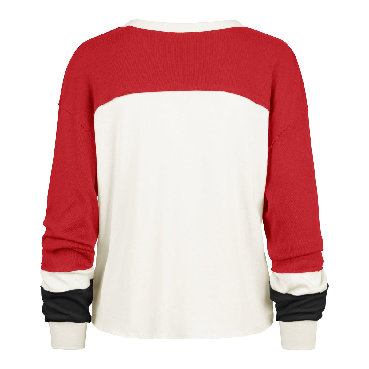 Chicago Blackhawks Ladies Sandstone Curve Toni Long Sleeve Shirt product image 2, provided for visual reference and product