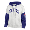 Chicago Cubs '47 Women Ripley Color Blocked Full Zip Hoodie product image 1, provided for visual reference and product