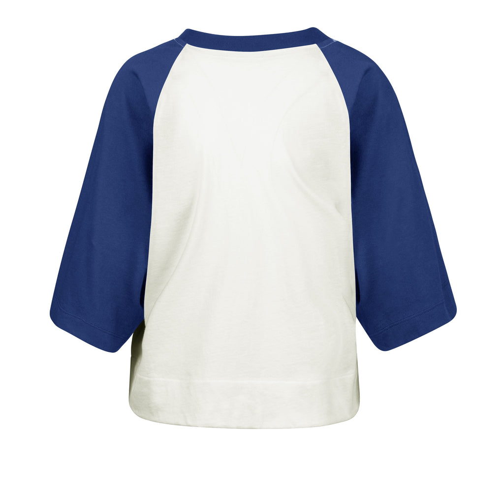Chicago Cubs '47 Women Flare Raglan Crop T-Shirt product image 2, provided for visual reference and product detail review