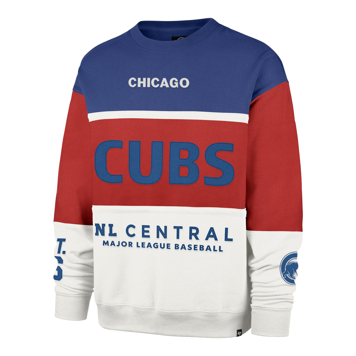 Chicago Cubs '47 On Five Maximalist Crewneck Sweatshirt product image 1, provided for visual reference and product detail