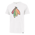 Chicago Blackhawks '47 Feathers White Franklin T-Shirt product image 1, provided for visual reference and product detail