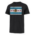 Chicago Blackhawks '47 Chicago Flag Black Franklin T-Shirt product image 1, provided for visual reference and product detail