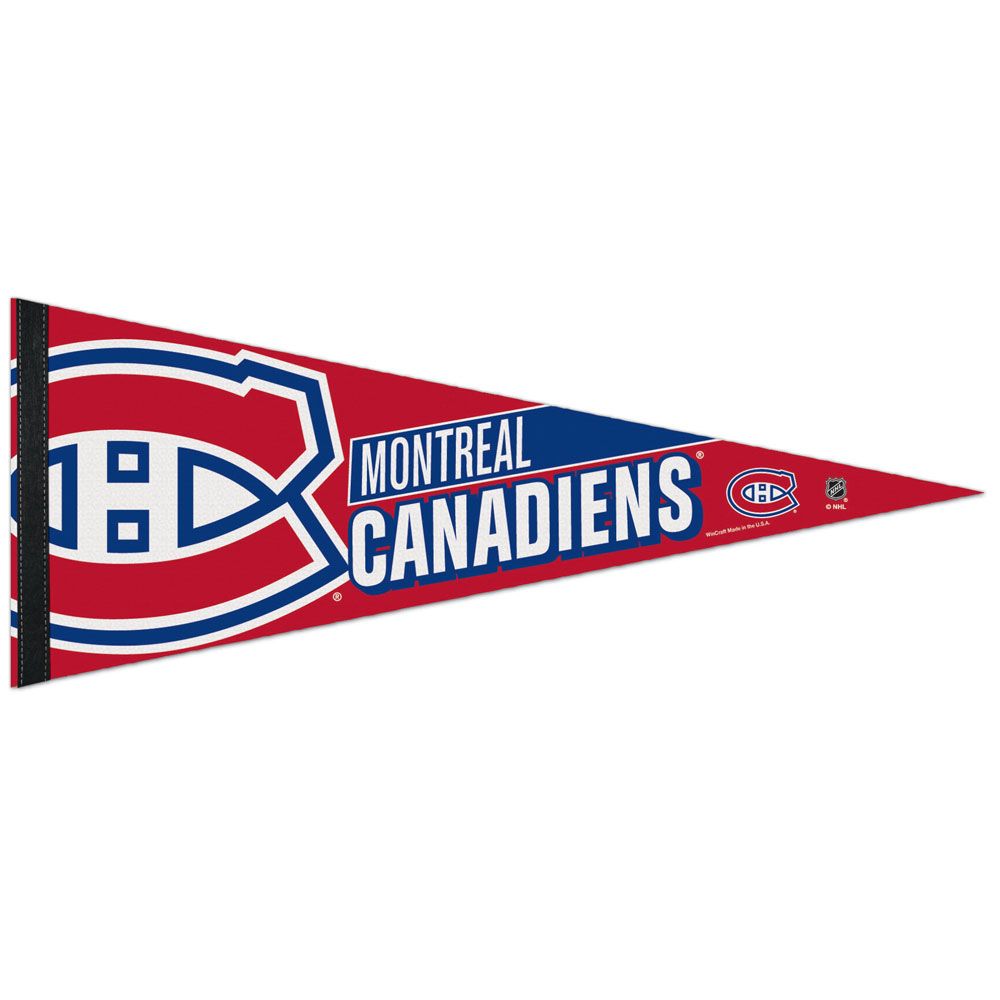 Montreal Canadiens NHL WinCraft 12"x30" Premium Pennant product image 1, provided for visual reference and product detail