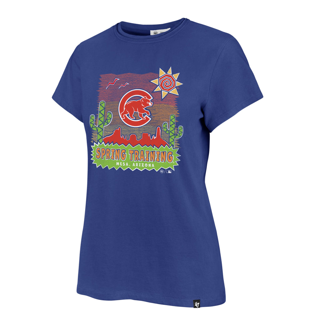 Chicago Cubs '47 Women Spring Training Royal Frankie T-Shirt product image 1, provided for visual reference and product