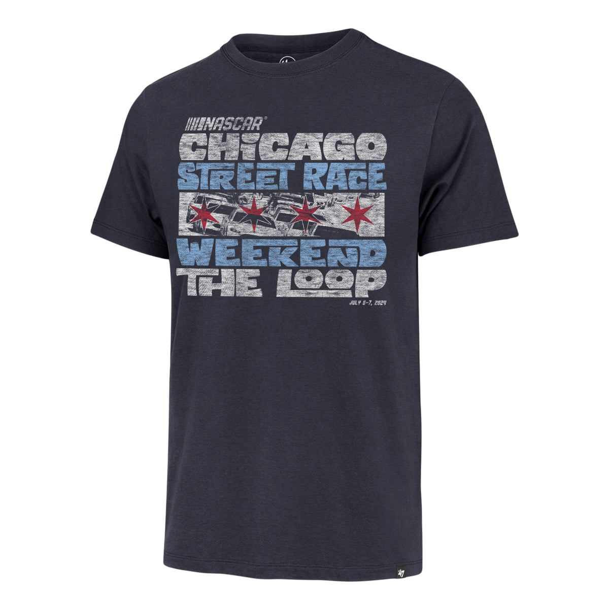 Nascar Chicago Street Race Weekend The Loop Navy '47 Franklin T-Shirt product image 1, provided for visual reference and
