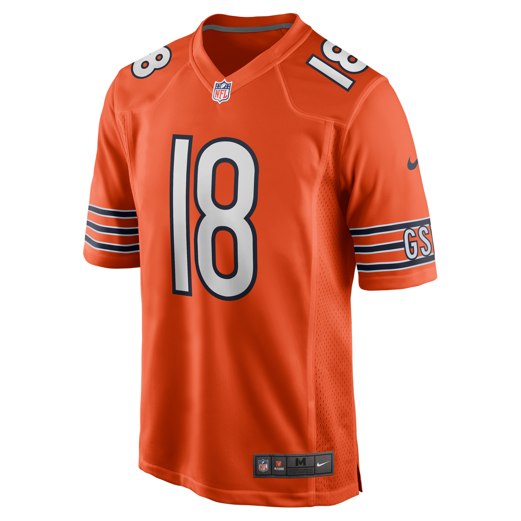 Caleb Williams Chicago Bears Nike Men Orange Alternate Game Jersey product image 2, provided for visual reference and