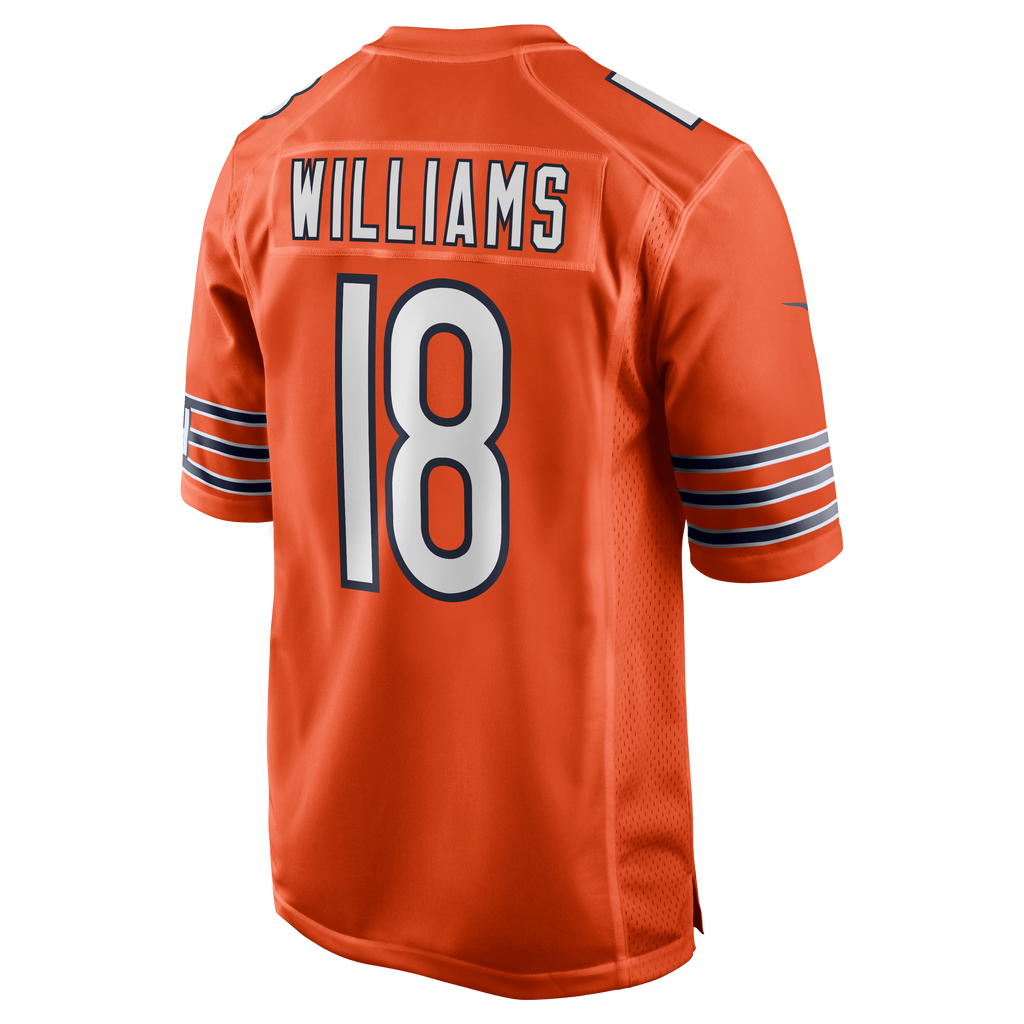 Caleb Williams Chicago Bears Nike Men Orange Alternate Game Jersey product image 1, provided for visual reference and