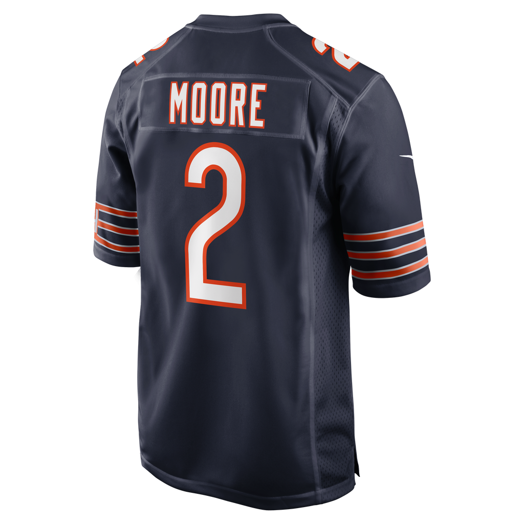 D.J. Moore Chicago Bears Nike Navy Replica Game Jersey product image 2, provided for visual reference and product detail