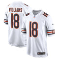Caleb Williams Chicago Bears Nike White Road Replica Jersey product image 1, provided for visual reference and product