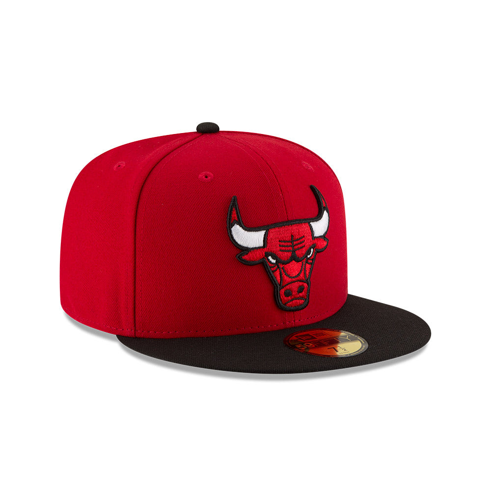 Chicago Bulls Red/Black Two Toned New Era 59FIFTY Fitted Hat product image 3, provided for visual reference and product