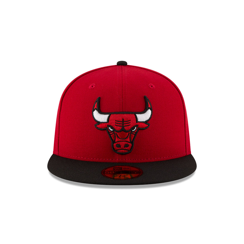 Chicago Bulls Red/Black Two Toned New Era 59FIFTY Fitted Hat product image 2, provided for visual reference and product