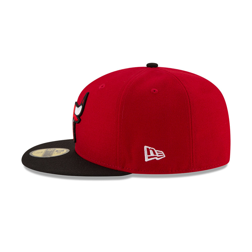 Chicago Bulls Red/Black Two Toned New Era 59FIFTY Fitted Hat product image 5, provided for visual reference and product