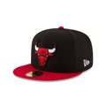 Chicago Bulls Black/Red Bill 59FIFTY Fitted Hat product image 1, provided for visual reference and product detail review