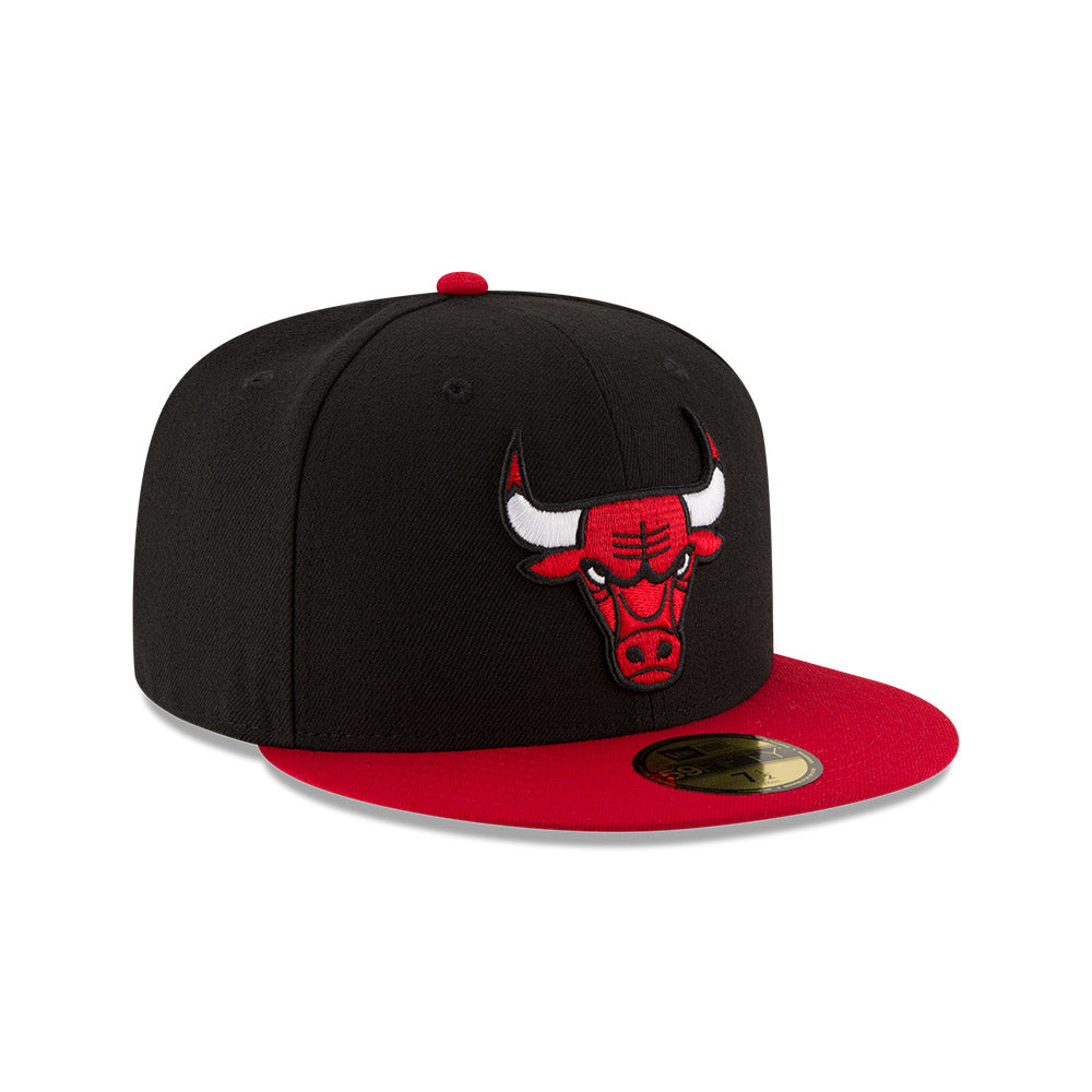 Chicago Bulls Black/Red Bill 59FIFTY Fitted Hat product image 2, provided for visual reference and product detail review