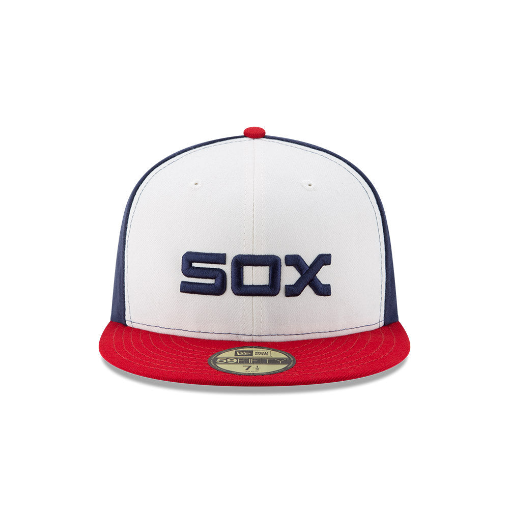 Chicago White Sox Throwback Logo Red/White/Blue 59FIFTY New Era Fitted Hat product image 3, provided for visual reference