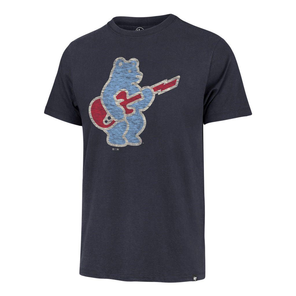 Chicago Cubs '47 Atlas Blue Premier Franklin Blues/Rock Bear T-Shirt product image 1, provided for visual reference and