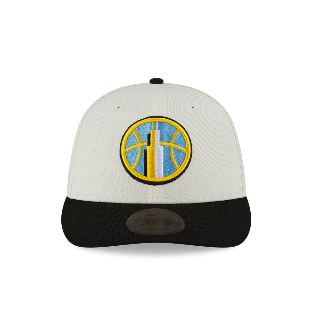 Chicago Sky New Era Chrome/Black Low Profile 9FIFTY Snapback Hat product image 2, provided for visual reference and product