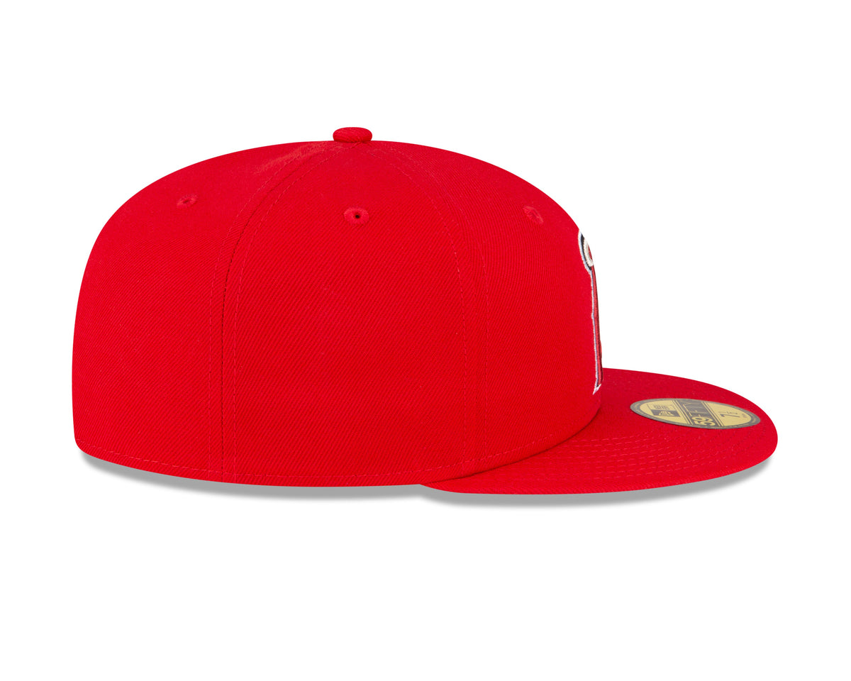 Los Angeles Angels MLB New Era Men Red 59Fifty Authentic Collection On Field Fitted Hat product image 7, provided for visual