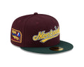 Montreal Expos MLB New Era Men Maroon/Green 59Fifty Olympic Stadium Patch Cooperstown Fitted Hat product image 1, provided