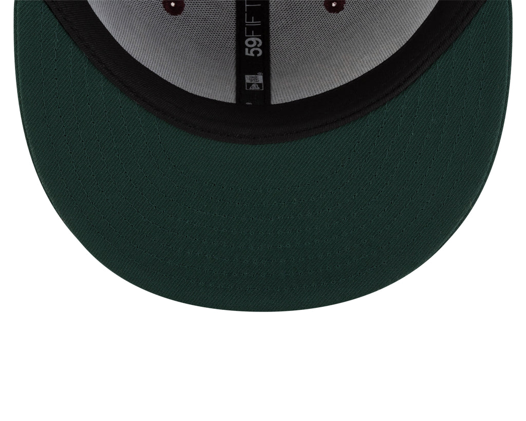 Montreal Expos MLB New Era Men Maroon/Green 59Fifty Olympic Stadium Patch Cooperstown Fitted Hat product image 7, provided