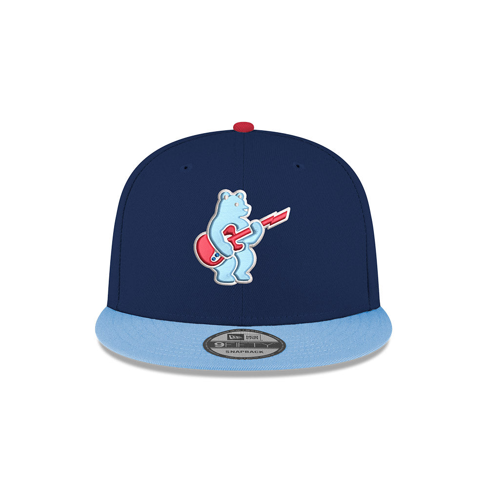 Chicago Cubs New Era 9FIFTY Rock Bear Navy/Light Blue Snapback Hat product image 2, provided for visual reference and